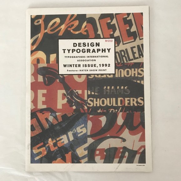 Design Typography brochure 1992 Hatch Show Print